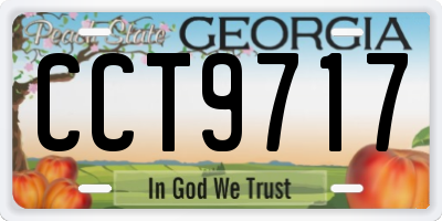 GA license plate CCT9717