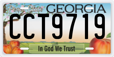 GA license plate CCT9719