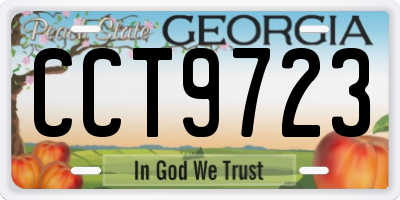 GA license plate CCT9723