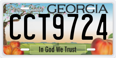 GA license plate CCT9724