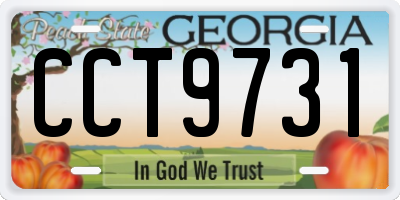 GA license plate CCT9731