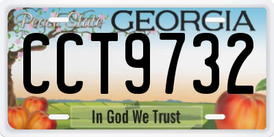 GA license plate CCT9732