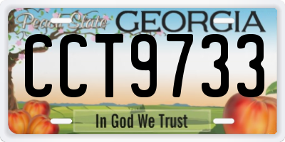 GA license plate CCT9733