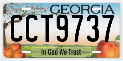 GA license plate CCT9737