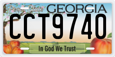 GA license plate CCT9740