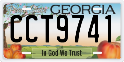 GA license plate CCT9741