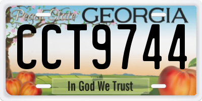 GA license plate CCT9744