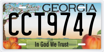 GA license plate CCT9747