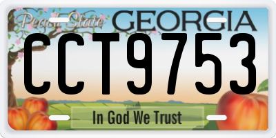 GA license plate CCT9753