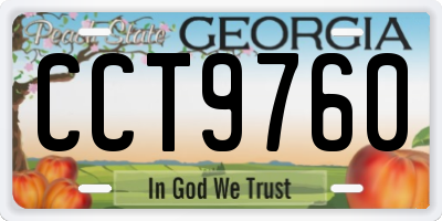 GA license plate CCT9760