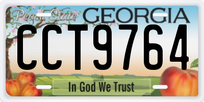 GA license plate CCT9764