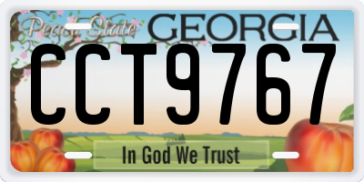 GA license plate CCT9767