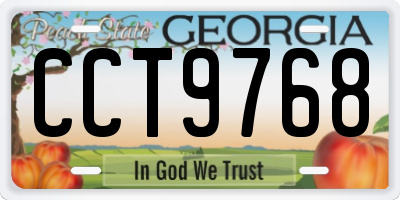 GA license plate CCT9768