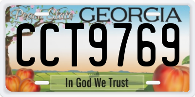 GA license plate CCT9769