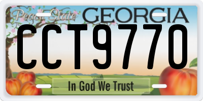 GA license plate CCT9770
