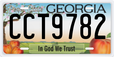 GA license plate CCT9782