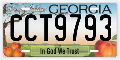 GA license plate CCT9793