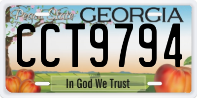 GA license plate CCT9794