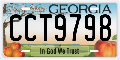 GA license plate CCT9798