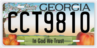 GA license plate CCT9810