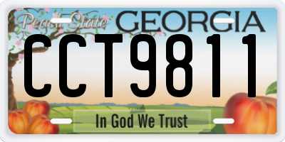GA license plate CCT9811