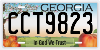 GA license plate CCT9823