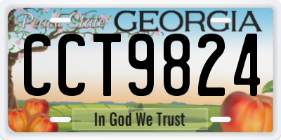 GA license plate CCT9824