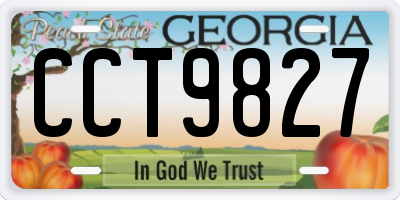 GA license plate CCT9827