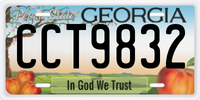 GA license plate CCT9832