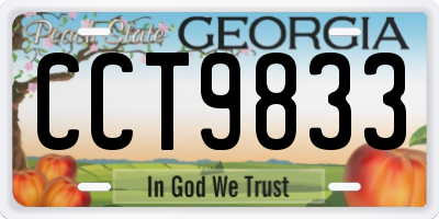 GA license plate CCT9833