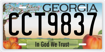 GA license plate CCT9837