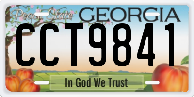 GA license plate CCT9841