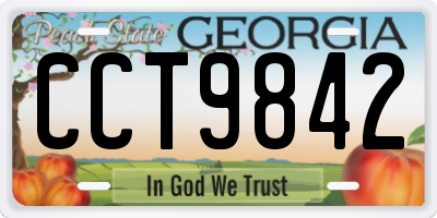 GA license plate CCT9842