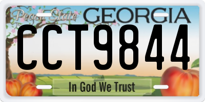 GA license plate CCT9844