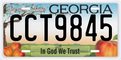 GA license plate CCT9845