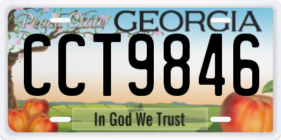 GA license plate CCT9846