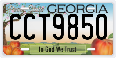 GA license plate CCT9850