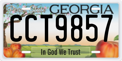 GA license plate CCT9857
