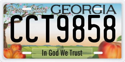 GA license plate CCT9858
