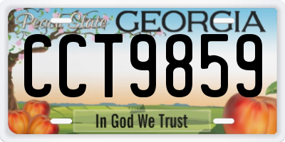 GA license plate CCT9859