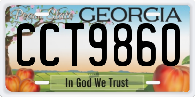GA license plate CCT9860