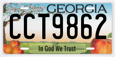 GA license plate CCT9862