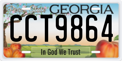 GA license plate CCT9864
