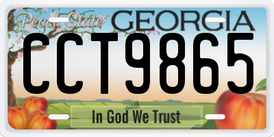 GA license plate CCT9865