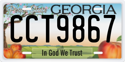 GA license plate CCT9867