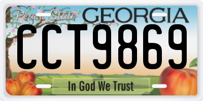 GA license plate CCT9869