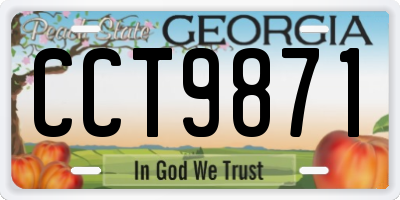 GA license plate CCT9871