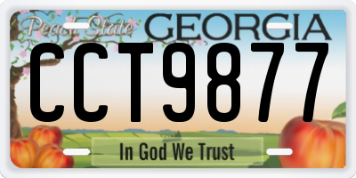 GA license plate CCT9877