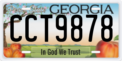 GA license plate CCT9878