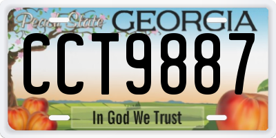 GA license plate CCT9887
